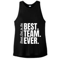 Shout Out To Best Team Ever Employee Appreciation Team Ladies PosiCharge Tri-Blend Wicking Tank