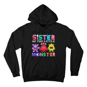 Sister Of The Little Monster Birthday Party Family Monster Hoodie