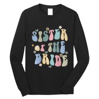 Sister of the Bride Wedding Bridal Party Word on Back Long Sleeve Shirt