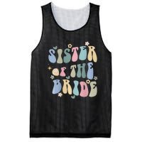 Sister of the Bride Wedding Bridal Party Word on Back Mesh Reversible Basketball Jersey Tank