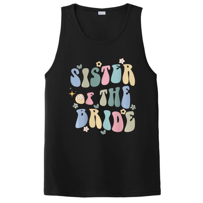 Sister of the Bride Wedding Bridal Party Word on Back PosiCharge Competitor Tank