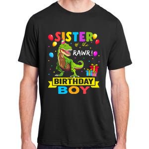 Sister of the Birthday TRex RAWR Dinosaur Birthday Adult ChromaSoft Performance T-Shirt