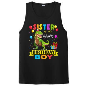 Sister of the Birthday TRex RAWR Dinosaur Birthday PosiCharge Competitor Tank