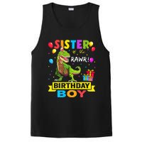 Sister of the Birthday TRex RAWR Dinosaur Birthday PosiCharge Competitor Tank