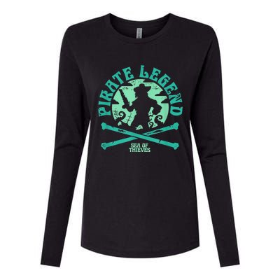 Sea Of Thieves Pirate Sunset Legend Crossed Bones Womens Cotton Relaxed Long Sleeve T-Shirt