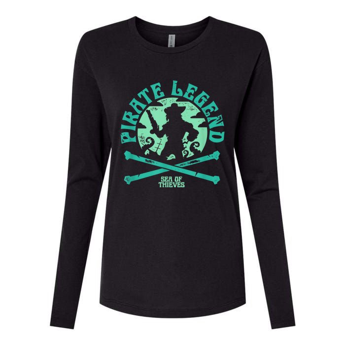 Sea Of Thieves Pirate Sunset Legend Crossed Bones Womens Cotton Relaxed Long Sleeve T-Shirt