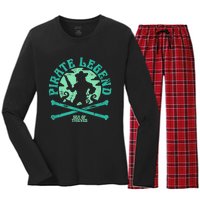 Sea Of Thieves Pirate Sunset Legend Crossed Bones Women's Long Sleeve Flannel Pajama Set 