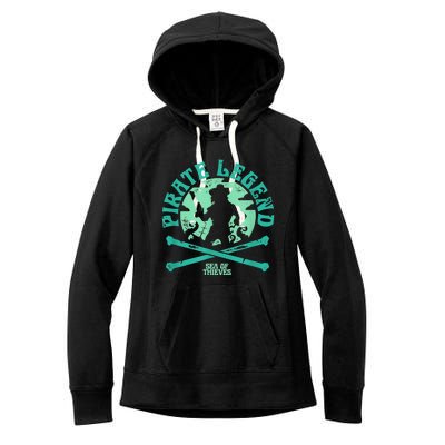 Sea Of Thieves Pirate Sunset Legend Crossed Bones Women's Fleece Hoodie