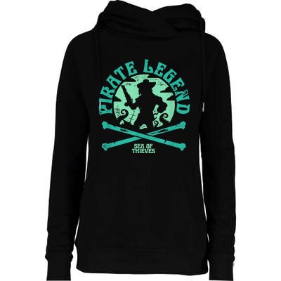 Sea Of Thieves Pirate Sunset Legend Crossed Bones Womens Funnel Neck Pullover Hood