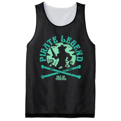 Sea Of Thieves Pirate Sunset Legend Crossed Bones Mesh Reversible Basketball Jersey Tank