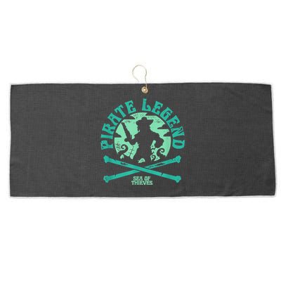 Sea Of Thieves Pirate Sunset Legend Crossed Bones Large Microfiber Waffle Golf Towel