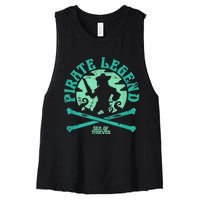 Sea Of Thieves Pirate Sunset Legend Crossed Bones Women's Racerback Cropped Tank