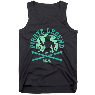 Sea Of Thieves Pirate Sunset Legend Crossed Bones Tank Top