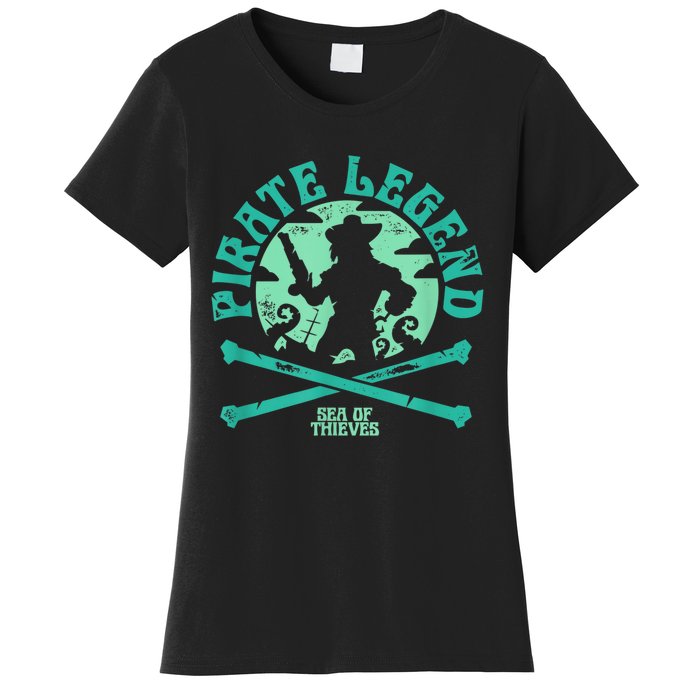 Sea Of Thieves Pirate Sunset Legend Crossed Bones Women's T-Shirt