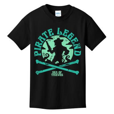 Sea Of Thieves Pirate Sunset Legend Crossed Bones Kids T-Shirt