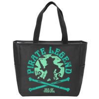 Sea Of Thieves Pirate Sunset Legend Crossed Bones Zip Tote Bag