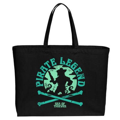 Sea Of Thieves Pirate Sunset Legend Crossed Bones Cotton Canvas Jumbo Tote