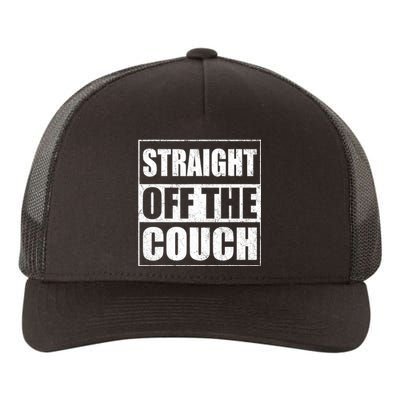 Straight Off The Couch Funny Football Offensive Lineman Yupoong Adult 5-Panel Trucker Hat