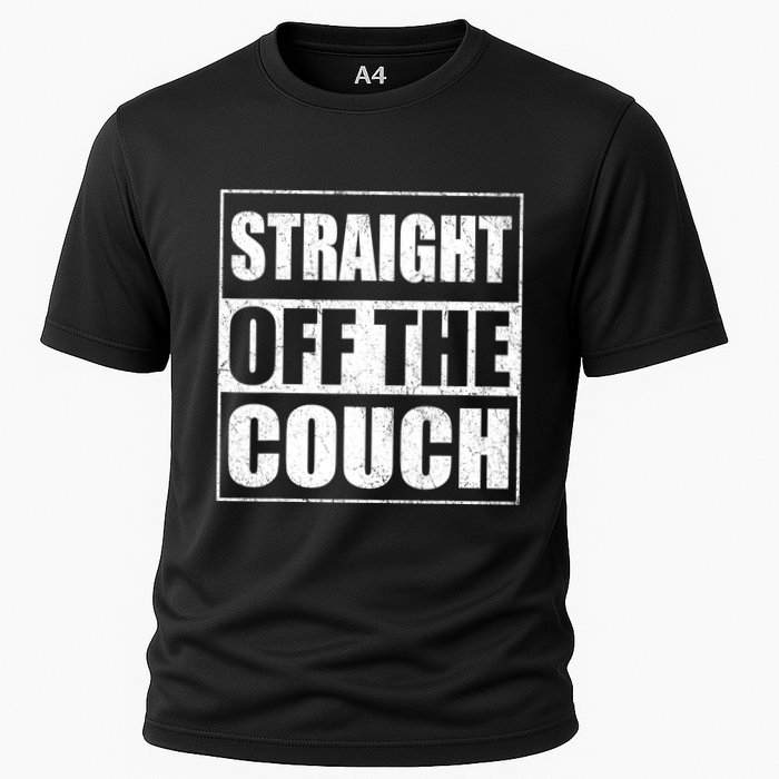 Straight Off The Couch Funny Football Offensive Lineman Cooling Performance Crew T-Shirt