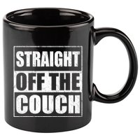 Straight Off The Couch Funny Football Offensive Lineman 11oz C Handle Ceramic Mug