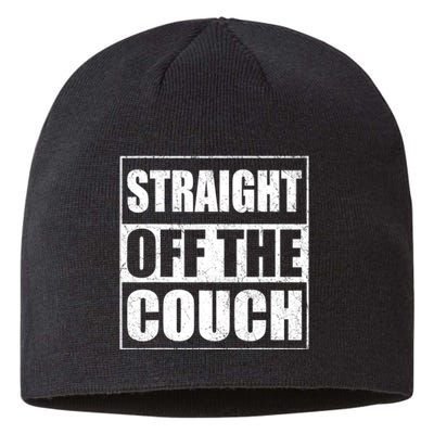 Straight Off The Couch Funny Football Offensive Lineman Sustainable Beanie