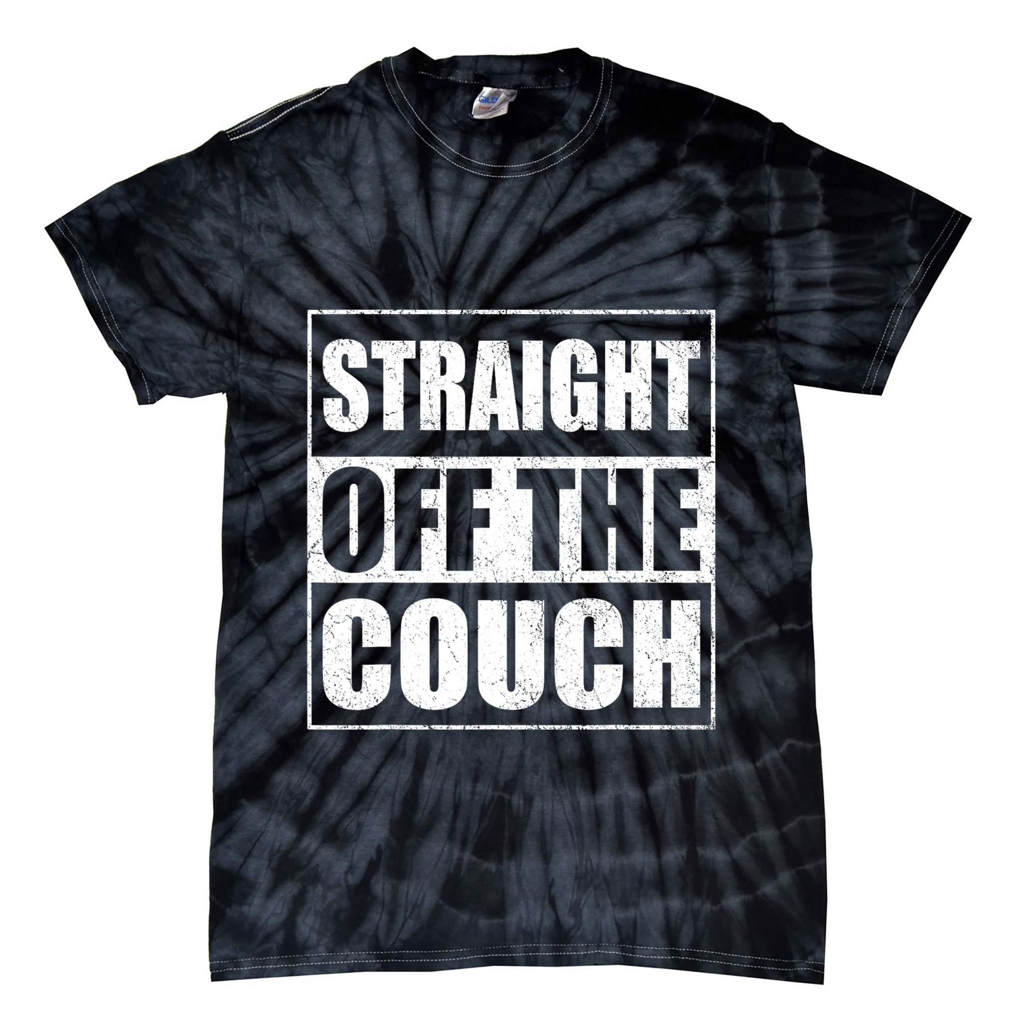 Straight Off The Couch Funny Football Offensive Lineman Tie-Dye T-Shirt