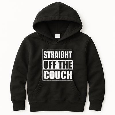 Straight Off The Couch Funny Football Offensive Lineman Kids Hoodie