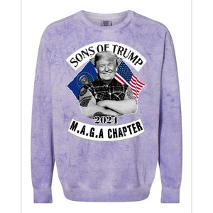 Sons Of Trump 2024 M.A.G.A Chapter MAGA Colorblast Crewneck Sweatshirt