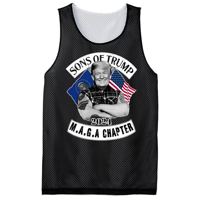 Sons Of Trump 2024 M.A.G.A Chapter MAGA Mesh Reversible Basketball Jersey Tank