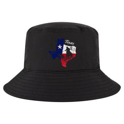 State Of Texas Flag Map Distressed Native Texan Tx Cool Comfort Performance Bucket Hat
