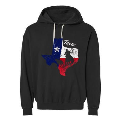 State Of Texas Flag Map Distressed Native Texan Tx Garment-Dyed Fleece Hoodie
