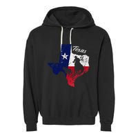 State Of Texas Flag Map Distressed Native Texan Tx Garment-Dyed Fleece Hoodie