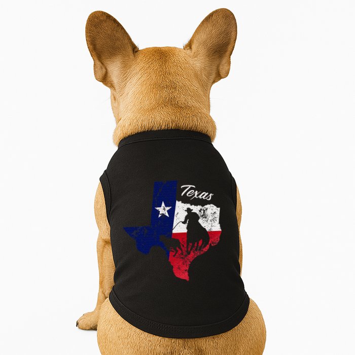 State Of Texas Flag Map Distressed Native Texan Tx Doggie Tank