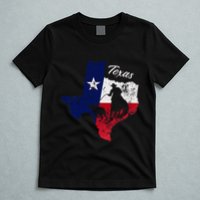 State Of Texas Flag Map Distressed Native Texan Tx T-Shirt