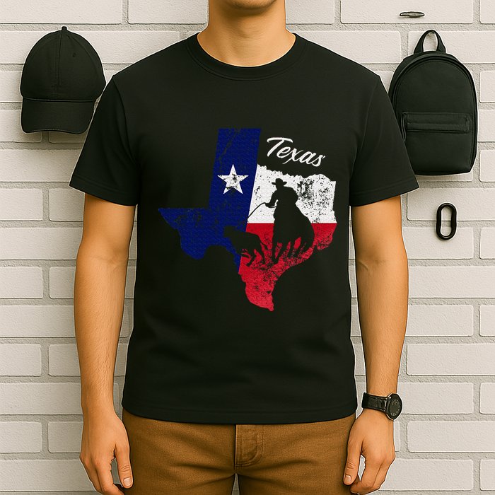 State Of Texas Flag Map Distressed Native Texan Tx T-Shirt