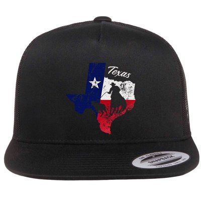 State Of Texas Flag Map Distressed Native Texan Tx Flatbill Hat