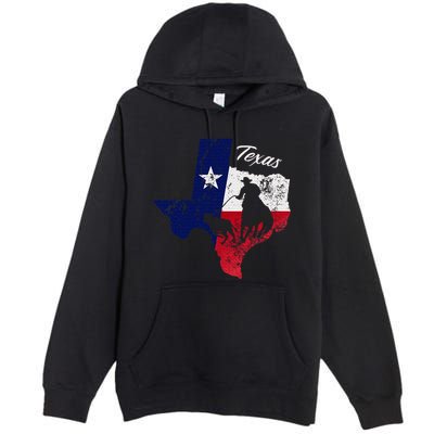 State Of Texas Flag Map Distressed Native Texan Tx Premium Pullover Hoodie