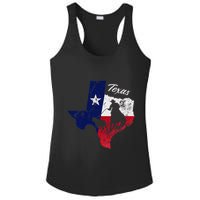 State Of Texas Flag Map Distressed Native Texan Tx Ladies PosiCharge Competitor Racerback Tank