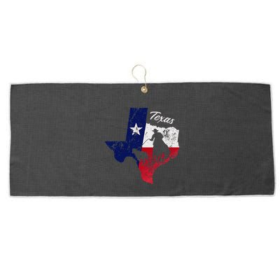 State Of Texas Flag Map Distressed Native Texan Tx Large Microfiber Waffle Golf Towel
