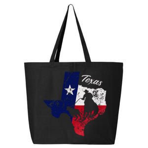 State Of Texas Flag Map Distressed Native Texan Tx 25L Jumbo Tote