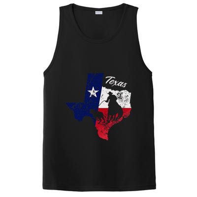State Of Texas Flag Map Distressed Native Texan Tx PosiCharge Competitor Tank