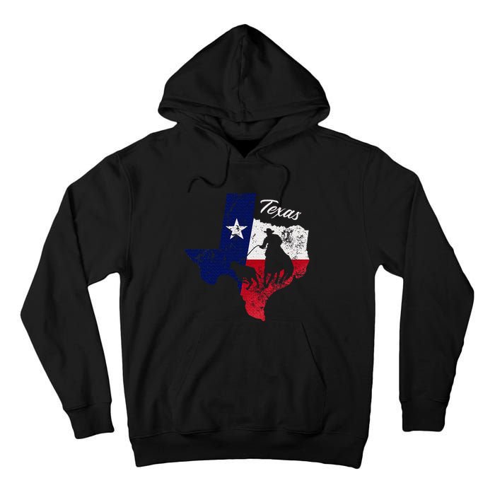 State Of Texas Flag Map Distressed Native Texan Tx Tall Hoodie