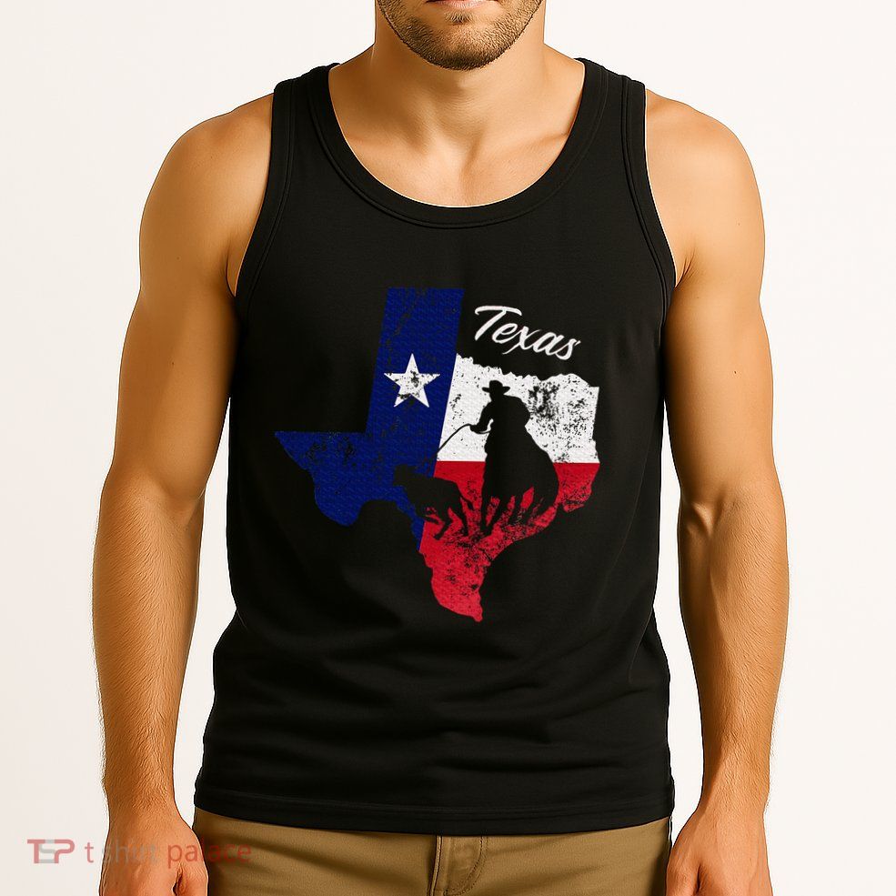 State Of Texas Flag Map Distressed Native Texan Tx Tank Top