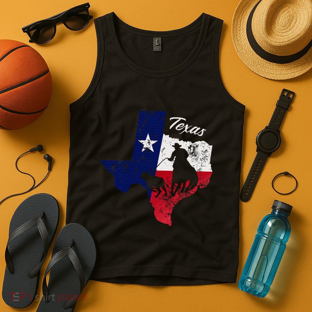 State Of Texas Flag Map Distressed Native Texan Tx Tank Top