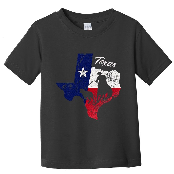 State Of Texas Flag Map Distressed Native Texan Tx Toddler T-Shirt