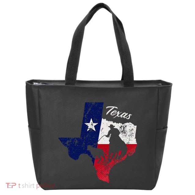State Of Texas Flag Map Distressed Native Texan Tx Zip Tote Bag