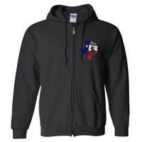 State Of Texas Flag Map Distressed Native Texan Tx Full Zip Hoodie