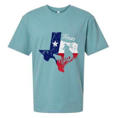 State Of Texas Flag Map Distressed Native Texan Tx Sueded Cloud Jersey T-Shirt