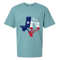 State Of Texas Flag Map Distressed Native Texan Tx Sueded Cloud Jersey T-Shirt