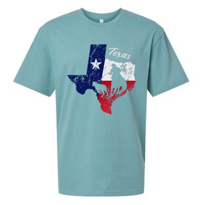 State Of Texas Flag Map Distressed Native Texan Tx Sueded Cloud Jersey T-Shirt